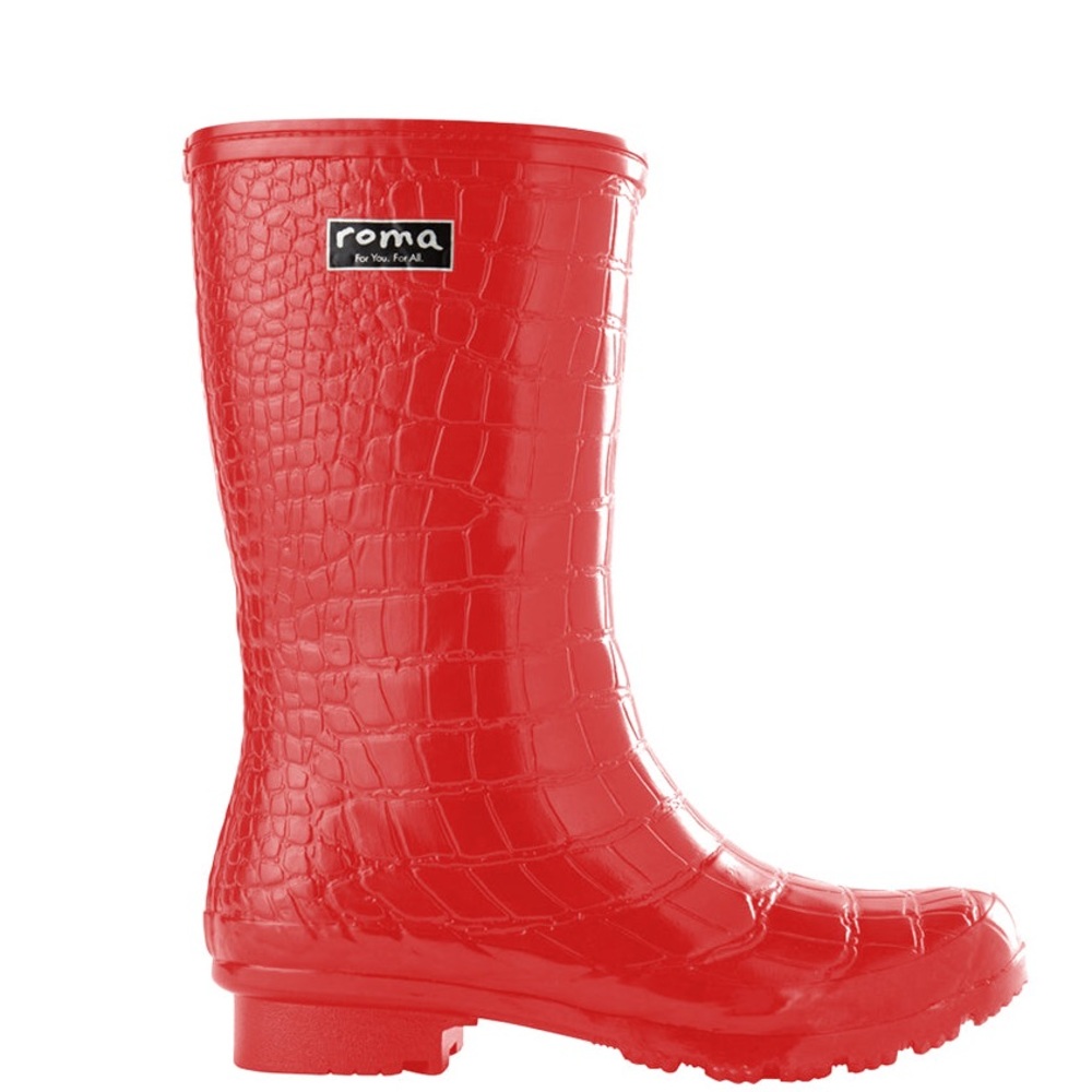 Roma Boots - Emma Mid - Red Croc - Size 8